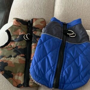 2 Harness Dog Vests Camouflage And Royal Blue XS